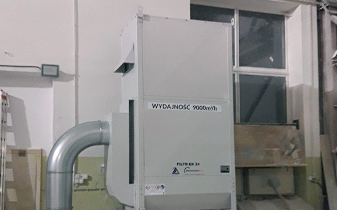 Filtr EK 24 z wentylatorem ATEX montaż w stoczni jachtowej NORTMAN