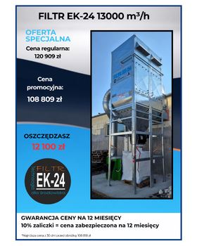 FILTR EK-24/ODCIĄG TROCIN O WYDAJNOŚCI 13000m³/h